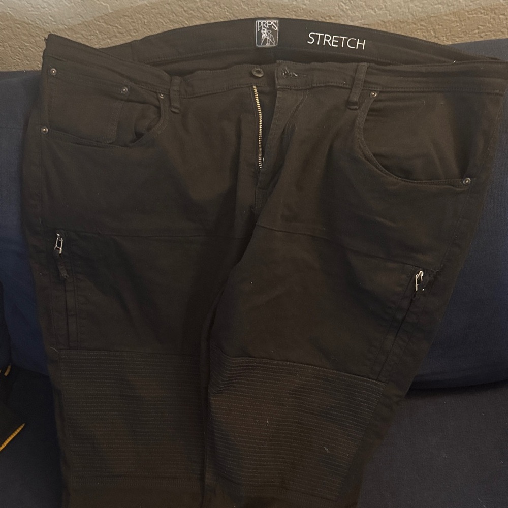 PRPS Black Cargo Stretch Pants